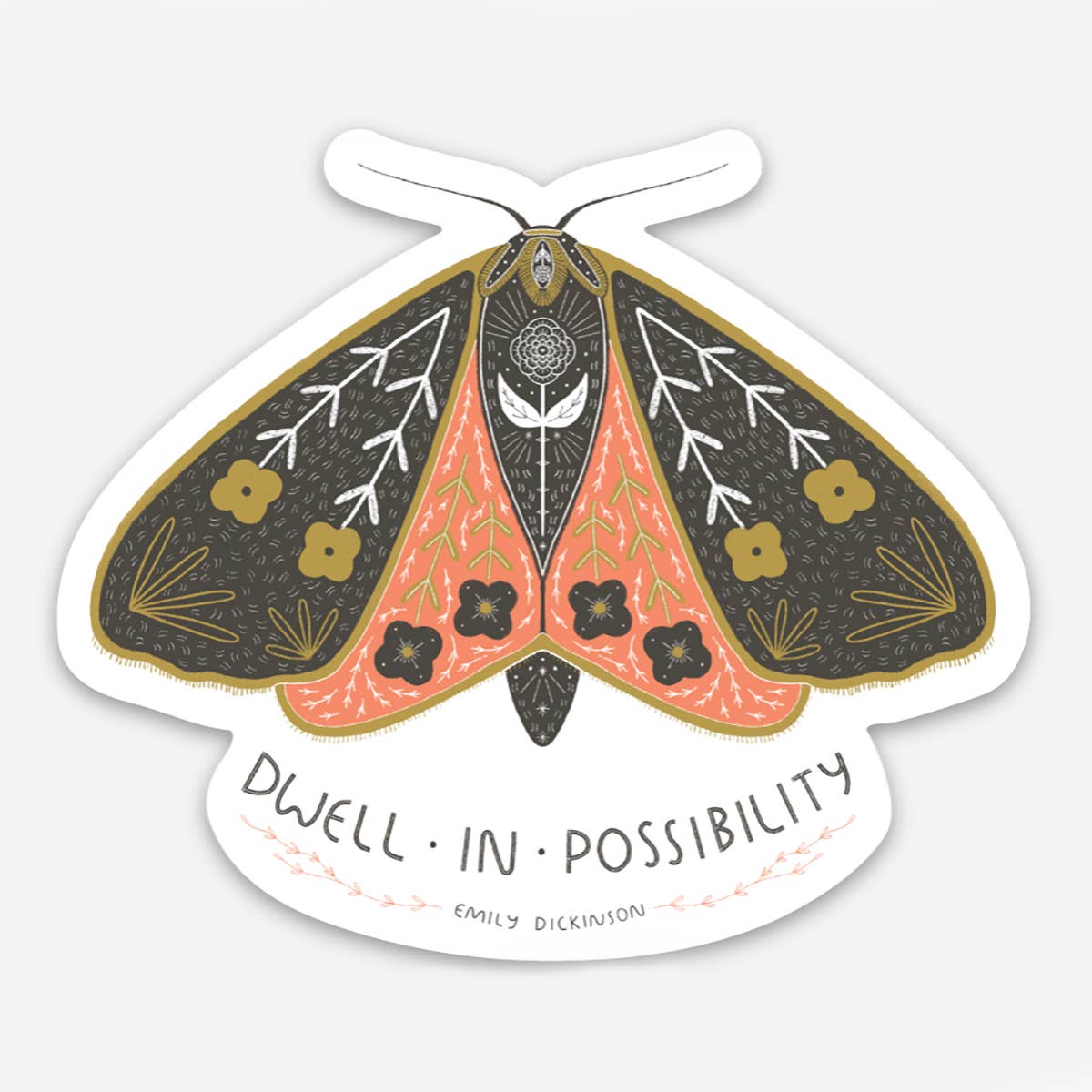 Gingiber Dwell In Possibility Sticker - Die-Cut, Motivational