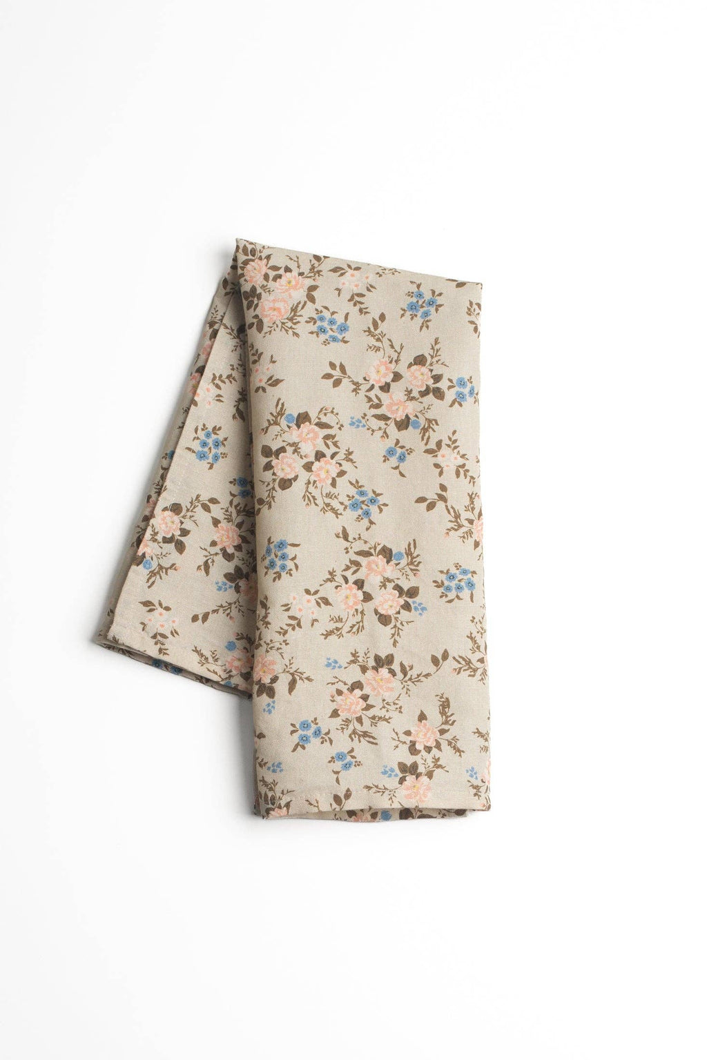 Homebody Cotton Linen Tea Towel | Green Ditsy Floral