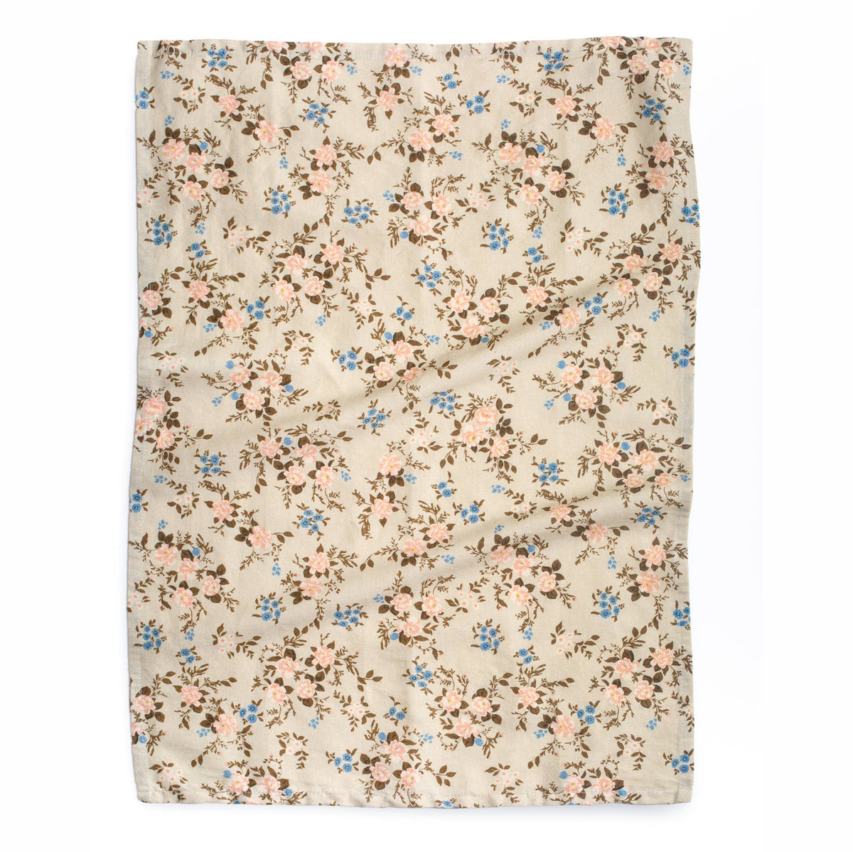 Homebody Cotton Linen Tea Towel | Green Ditsy Floral