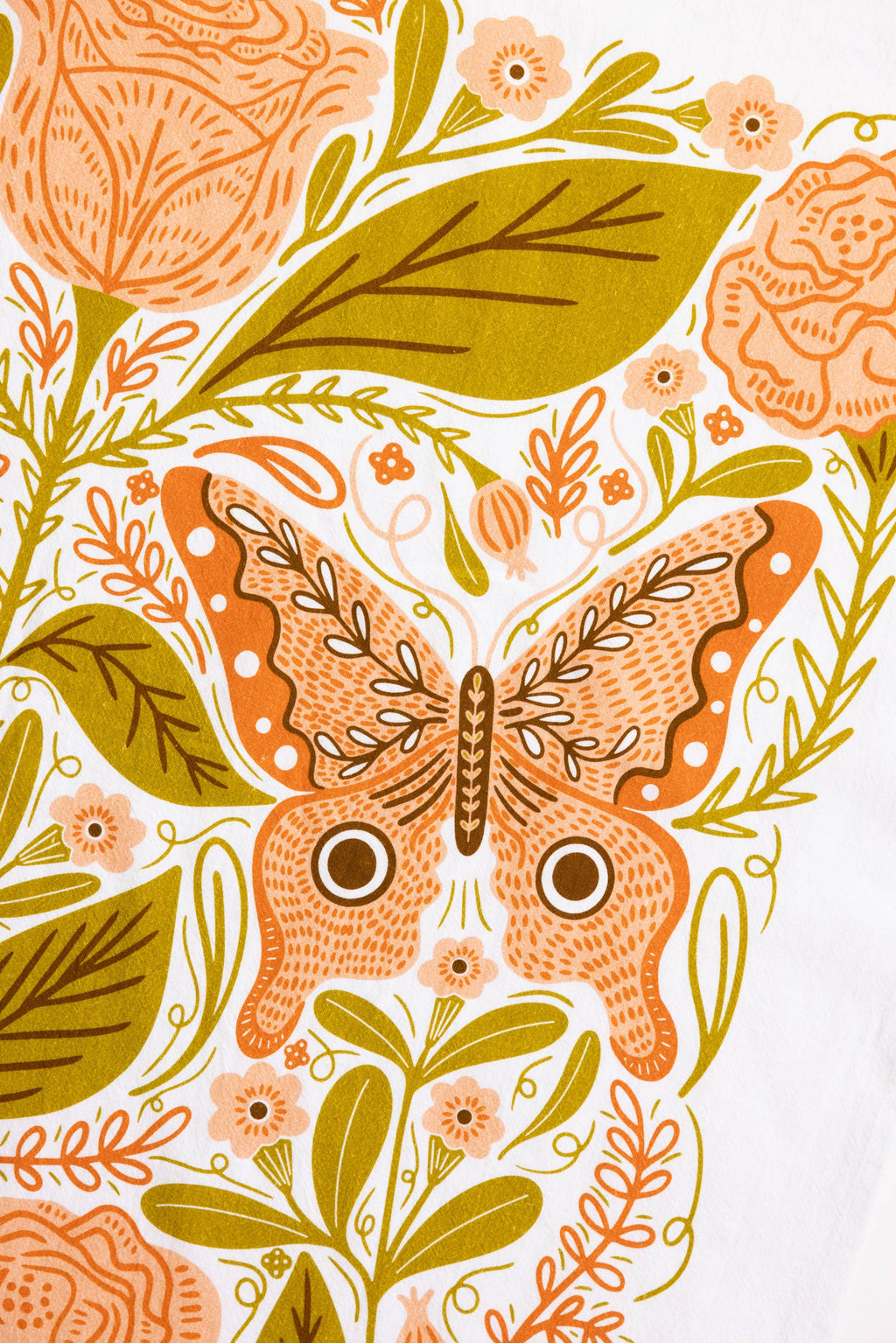 Vintage Butterfly Tea Towel – Nature-Inspired Accent