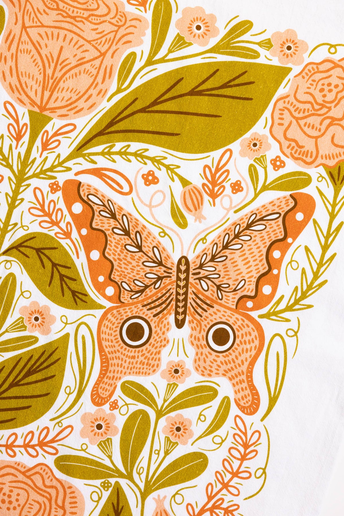 Vintage Butterfly Tea Towel – Nature-Inspired Accent